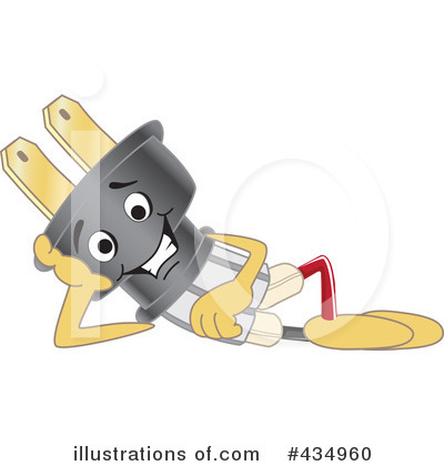 Electric Plug Mascot Clipart #434960 by Mascot Junction