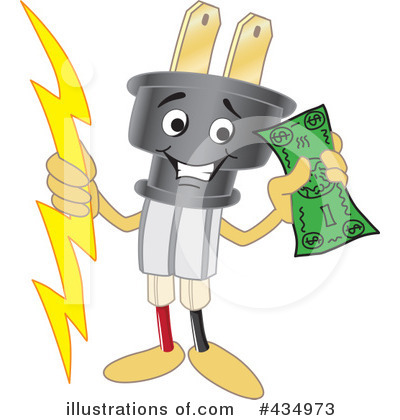 Electric Plug Character Clipart #434973 by Toons4Biz