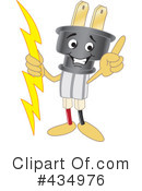 Electric Plug Character Clipart #434976 by Mascot Junction