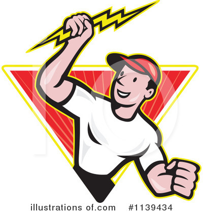 Royalty-Free (RF) Electrician Clipart Illustration by patrimonio - Stock Sample #1139434