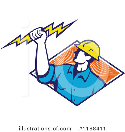 Royalty-Free (RF) Electrician Clipart Illustration by patrimonio - Stock Sample #1188411