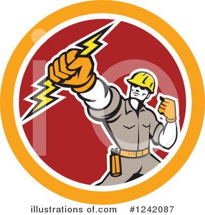 Royalty-Free (RF) Electrician Clipart Illustration by patrimonio - Stock Sample #1242087