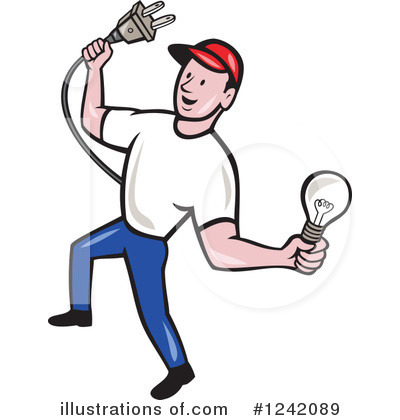 Royalty-Free (RF) Electrician Clipart Illustration by patrimonio - Stock Sample #1242089