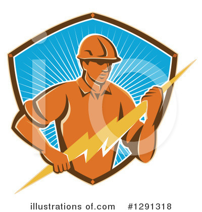 Royalty-Free (RF) Electrician Clipart Illustration by patrimonio - Stock Sample #1291318