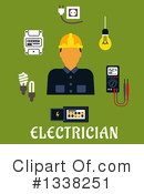 Electrician Clipart #1338251 by Vector Tradition SM