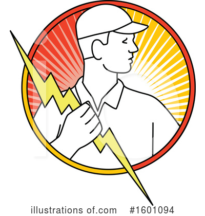 Royalty-Free (RF) Electrician Clipart Illustration by patrimonio - Stock Sample #1601094