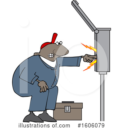 Royalty-Free (RF) Electrician Clipart Illustration by djart - Stock Sample #1606079