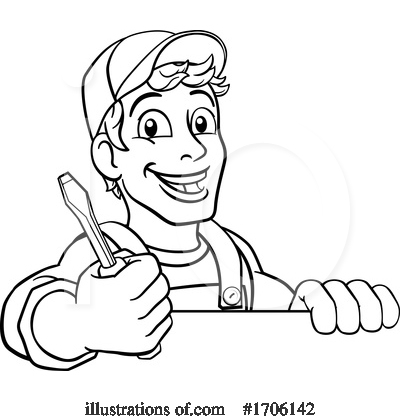 Royalty-Free (RF) Electrician Clipart Illustration by AtStockIllustration - Stock Sample #1706142