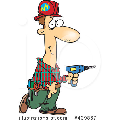 Royalty-Free (RF) Electrician Clipart Illustration by toonaday - Stock Sample #439867