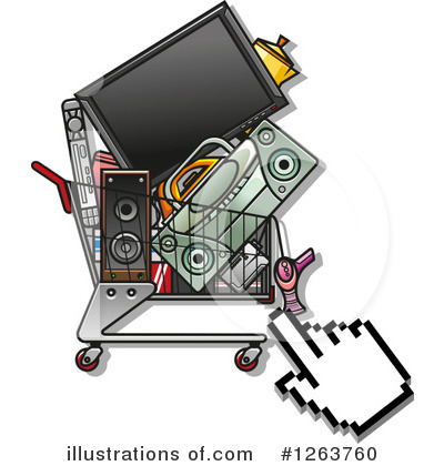 Online Shopping Clipart #1263760 by Vector Tradition SM