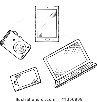 Royalty-Free (RF) Electronics Clipart Illustration by Vector Tradition SM - Stock Sample #1356969