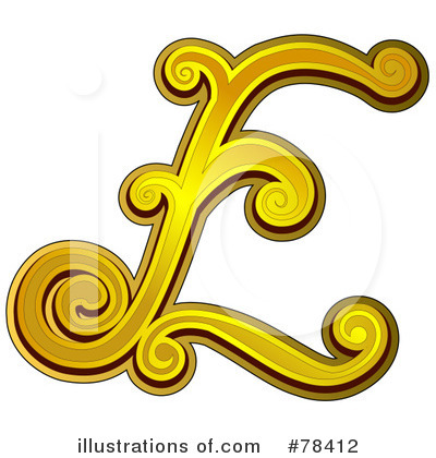 Royalty-Free (RF) Elegant Gold Letters Clipart Illustration by BNP Design Studio - Stock Sample #78412