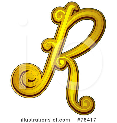 Royalty-Free (RF) Elegant Gold Letters Clipart Illustration by BNP Design Studio - Stock Sample #78417