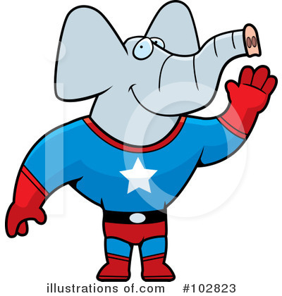 Royalty-Free (RF) Elephant Clipart Illustration by Cory Thoman - Stock Sample #102823