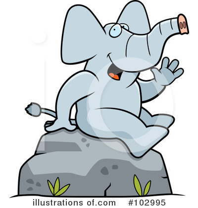 Royalty-Free (RF) Elephant Clipart Illustration by Cory Thoman - Stock Sample #102995