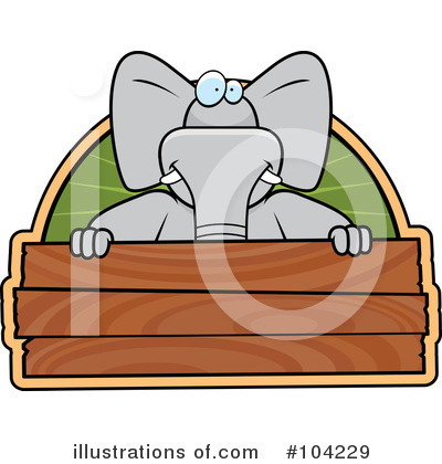 Royalty-Free (RF) Elephant Clipart Illustration by Cory Thoman - Stock Sample #104229