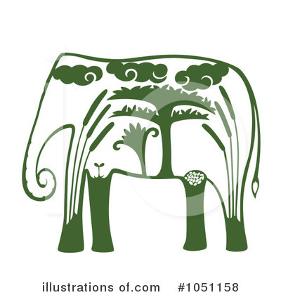 Royalty-Free (RF) Elephant Clipart Illustration by Cherie Reve - Stock Sample #1051158