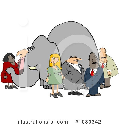 Royalty-Free (RF) Elephant Clipart Illustration by djart - Stock Sample #1080342