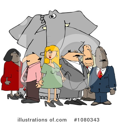 Royalty-Free (RF) Elephant Clipart Illustration by djart - Stock Sample #1080343