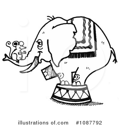 Royalty-Free (RF) Elephant Clipart Illustration by LoopyLand - Stock Sample #1087792