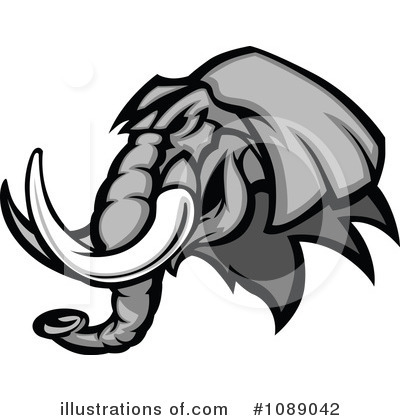 Royalty-Free (RF) Elephant Clipart Illustration by Chromaco - Stock Sample #1089042
