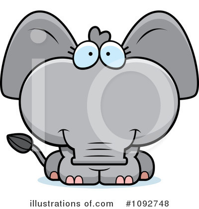 Royalty-Free (RF) Elephant Clipart Illustration by Cory Thoman - Stock Sample #1092748