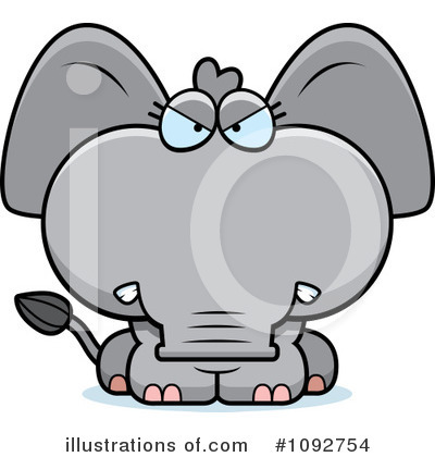 Royalty-Free (RF) Elephant Clipart Illustration by Cory Thoman - Stock Sample #1092754
