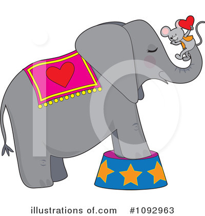 Royalty-Free (RF) Elephant Clipart Illustration by Maria Bell - Stock Sample #1092963