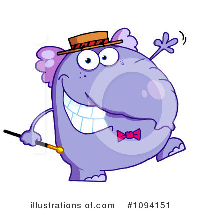 Royalty-Free (RF) Elephant Clipart Illustration by Hit Toon - Stock Sample #1094151