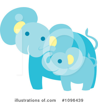 Royalty-Free (RF) Elephant Clipart Illustration by Cherie Reve - Stock Sample #1096439