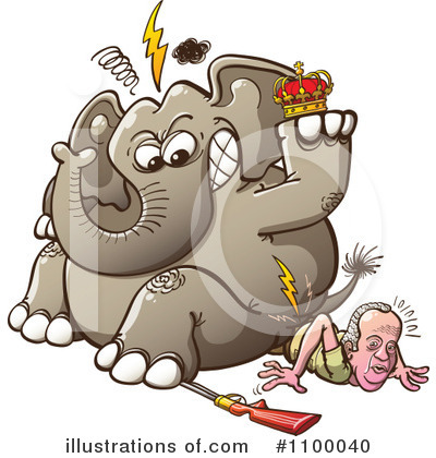 Royalty-Free (RF) Elephant Clipart Illustration by Zooco - Stock Sample #1100040