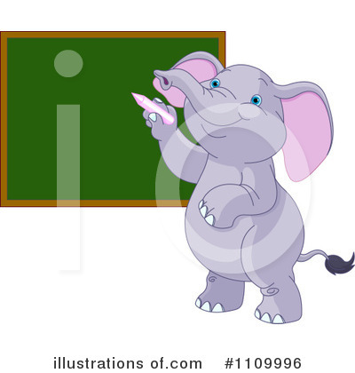 Royalty-Free (RF) Elephant Clipart Illustration by Pushkin - Stock Sample #1109996