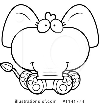Royalty-Free (RF) Elephant Clipart Illustration by Cory Thoman - Stock Sample #1141774