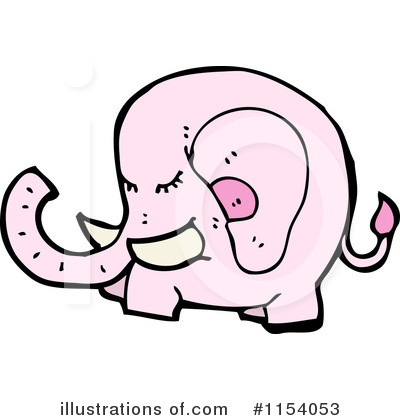 Pink Elephant Clipart #1154053 by lineartestpilot