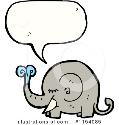 Royalty-Free (RF) Elephant Clipart Illustration by lineartestpilot - Stock Sample #1154085