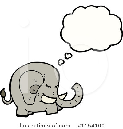 Royalty-Free (RF) Elephant Clipart Illustration by lineartestpilot - Stock Sample #1154100