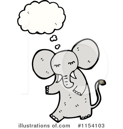 Royalty-Free (RF) Elephant Clipart Illustration by lineartestpilot - Stock Sample #1154103