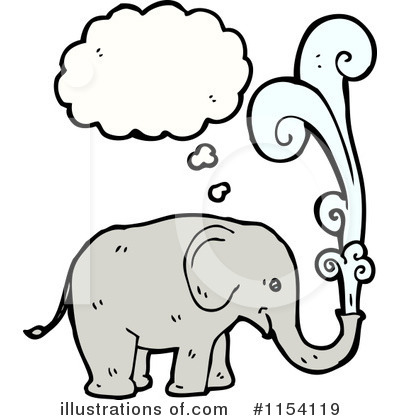 Royalty-Free (RF) Elephant Clipart Illustration by lineartestpilot - Stock Sample #1154119