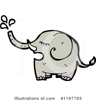 Royalty-Free (RF) Elephant Clipart Illustration by lineartestpilot - Stock Sample #1167763