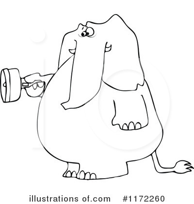 Royalty-Free (RF) Elephant Clipart Illustration by djart - Stock Sample #1172260