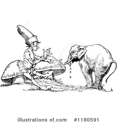 Royalty-Free (RF) Elephant Clipart Illustration by Prawny Vintage - Stock Sample #1180591