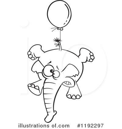 Royalty-Free (RF) Elephant Clipart Illustration by toonaday - Stock Sample #1192297