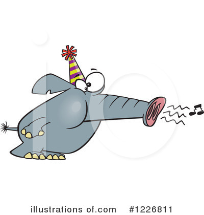 Royalty-Free (RF) Elephant Clipart Illustration by toonaday - Stock Sample #1226811