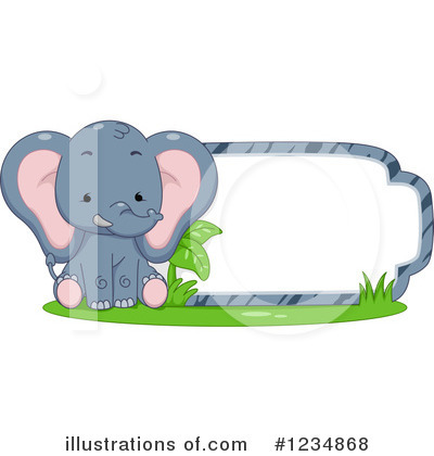 Royalty-Free (RF) Elephant Clipart Illustration by BNP Design Studio - Stock Sample #1234868