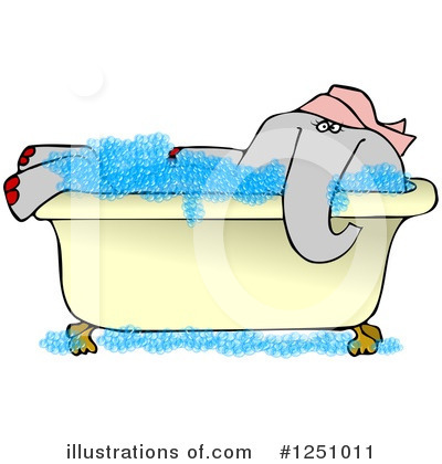 Royalty-Free (RF) Elephant Clipart Illustration by djart - Stock Sample #1251011