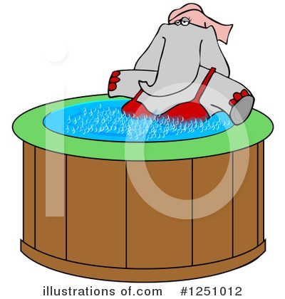Royalty-Free (RF) Elephant Clipart Illustration by djart - Stock Sample #1251012