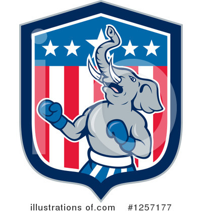 Royalty-Free (RF) Elephant Clipart Illustration by patrimonio - Stock Sample #1257177