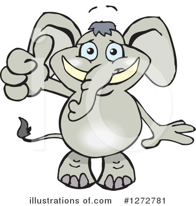 Royalty-Free (RF) Elephant Clipart Illustration by Dennis Holmes Designs - Stock Sample #1272781