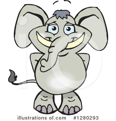 Elephant Clipart #1280293 by Dennis Holmes Designs