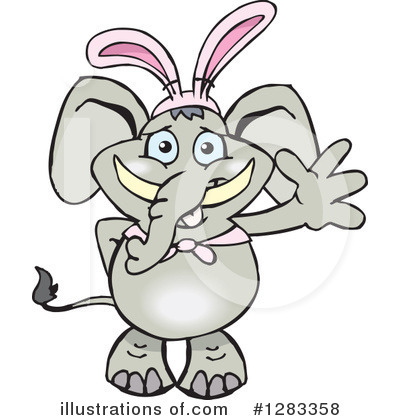 Elephant Clipart #1283358 by Dennis Holmes Designs